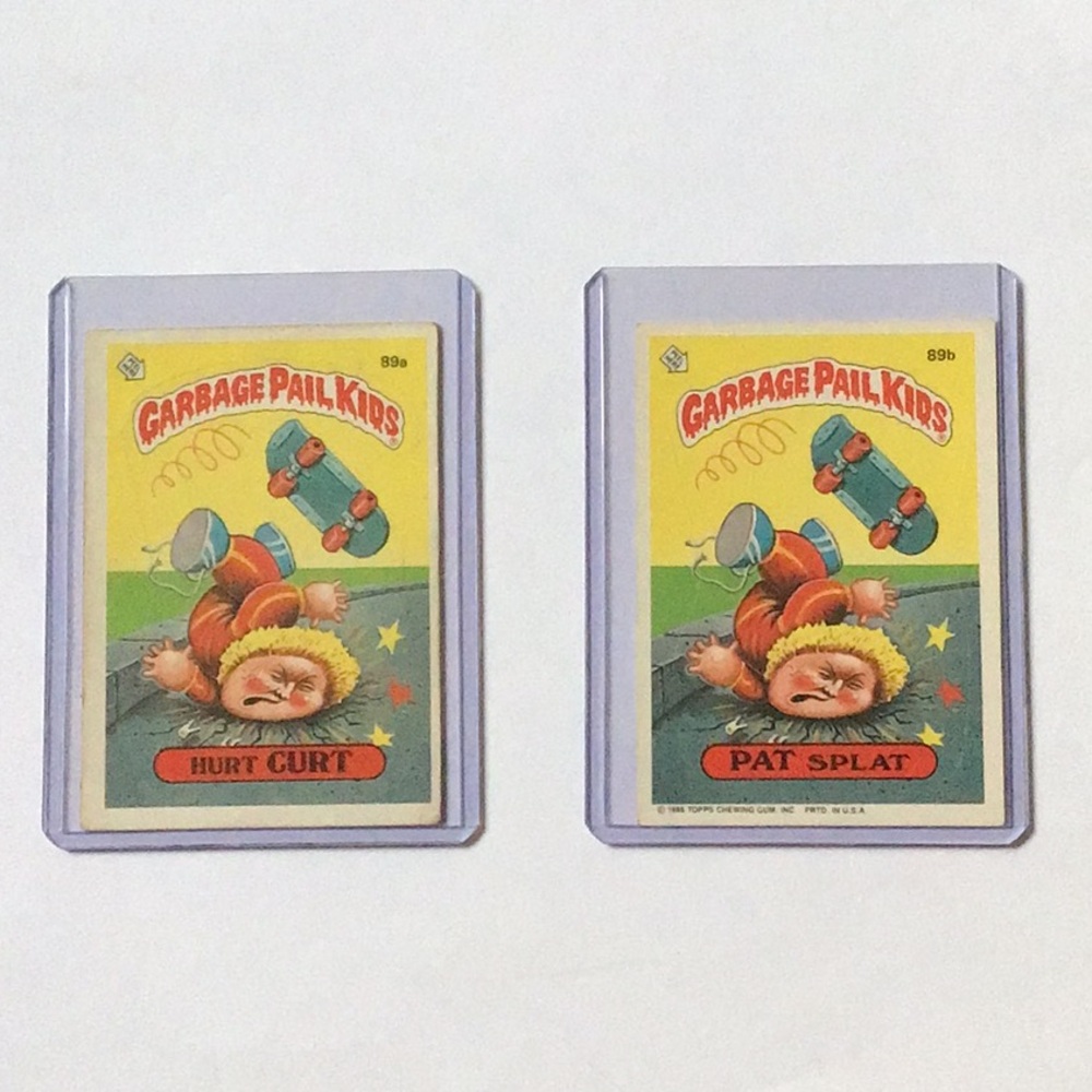 Garbage Pail Kids Trading Cards Set Hurt Curt 89a & Pat Splat 89b